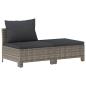Preview: 6-tlg. Garten-Lounge-Set mit Kissen Grau Poly Rattan
