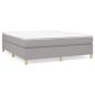 Preview: Boxspringbett mit Matratze Hellgrau 160x200 cm Stoff
