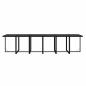 Preview: 13-tlg. Garten-Essgruppe mit Kissen Poly Rattan Schwarz