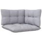 Preview: 6-tlg. Garten-Lounge-Set mit Grauen Kissen Kiefer Massivholz