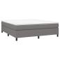 Preview: Boxspringbett mit Matratze Dunkelgrau 180x200 cm Stoff