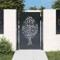 Preview: ARDEBO.de - Gartentor Anthrazit 100x125 cm Stahl Baum-Design