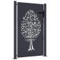 Preview: Gartentor Anthrazit 100x125 cm Stahl Baum-Design