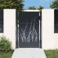 Preview: ARDEBO.de - Gartentor Anthrazit 100x125 cm Stahl Gras-Design