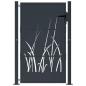 Preview: Gartentor Anthrazit 100x125 cm Stahl Gras-Design