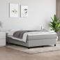 Preview: ARDEBO.de - Boxspringbett mit Matratze Hellgrau 140x200 cm Stoff