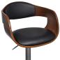 Preview: Barhocker 2 Stk. Schwarz Bugholz und Kunstleder