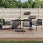 Preview: ARDEBO.de - Gartenstühle mit Kissen 4 Stk. Schwarz 54x60,5x83,5 cm