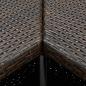 Preview: 4-tlg. Gartenbar-Set mit Kissen Poly Rattan Braun