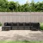 Preview: ARDEBO.de - 7-tlg. Garten-Lounge-Set mit Kissen Anthrazit Stahl