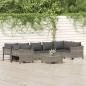 Preview: ARDEBO.de - 8-tlg. Garten-Lounge-Set mit Kissen Grau Poly Rattan