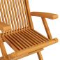 Preview: Klappstühle mit grünen Kissen, 2 Stück, Massivholz Teakholz