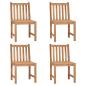 Preview: Gartenstühle 4 Stk. mit Kissen Massivholz Teak