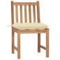 Preview: Gartenstühle 4 Stk. mit Kissen Massivholz Teak