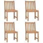 Preview: Gartenstühle 4 Stk. mit Kissen Massivholz Teak