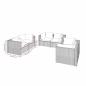 Preview: 6-tlg. Garten-Lounge-Set mit Kissen Poly Rattan Schwarz