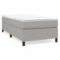 Preview: Boxspringbett mit Matratze Hellgrau 100x200 cm Stoff