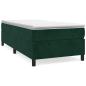 Preview: Boxspringbett mit Matratze Dunkelgrün 90x200 cm Samt