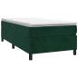 Preview: Boxspringbett mit Matratze Dunkelgrün 90x200 cm Samt