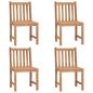 Preview: Gartenstühle 4 Stk. mit Kissen Massivholz Teak