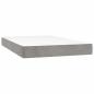 Preview: Boxspringbett mit Matratze Hellgrau 120x200 cm Samt