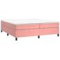 Preview: Boxspringbett mit Matratze Rosa 200x200 cm Samt