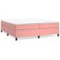 Preview: Boxspringbett mit Matratze Rosa 200x200 cm Samt