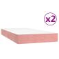 Preview: Boxspringbett mit Matratze Rosa 200x200 cm Samt