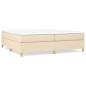 Preview: Boxspringbett mit Matratze Creme 200x200 cm Stoff