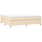 Preview: Boxspringbett mit Matratze Creme 200x200 cm Stoff