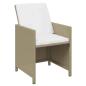 Preview: 19-tlg. Garten-Essgruppe mit Kissen Poly Rattan Beige