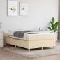 Preview: ARDEBO.de - Boxspringbett mit Matratze Creme 120x200 cm Stoff