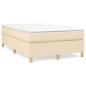 Preview: Boxspringbett mit Matratze Creme 120x200 cm Stoff