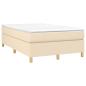 Preview: Boxspringbett mit Matratze Creme 120x200 cm Stoff