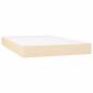 Preview: Boxspringbett mit Matratze Creme 120x200 cm Stoff