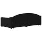 Preview: Tagesbett Ausziehbar mit Schubladen Schwarz 90x200 cm Stoff