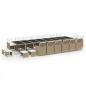 Preview: 21-tlg. Garten-Essgruppe mit Kissen Poly Rattan Beige