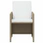 Preview: 21-tlg. Garten-Essgruppe mit Kissen Poly Rattan Beige
