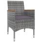 Preview: 5-tlg. Garten-Essgruppe mit Auflagen Poly Rattan und Glas