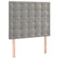 Preview: Boxspringbett mit Matratze Hellgrau 90x200 cm Samt