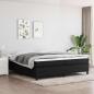 Preview: ARDEBO.de - Boxspringbett mit Matratze Schwarz 200x200 cm Stoff