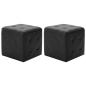 Preview: ARDEBO.de - Pouf 2 Stk. Schwarz 30x30x30 cm Kunstleder