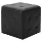 Preview: Pouf 2 Stk. Schwarz 30x30x30 cm Kunstleder