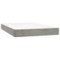 Preview: Boxspringbett mit Matratze Hellgrau 120x200 cm Samt