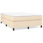 Preview: Boxspringbett mit Matratze Creme 140x200 cm Stoff
