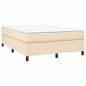 Preview: Boxspringbett mit Matratze Creme 140x200 cm Stoff