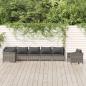 Preview: ARDEBO.de - 7-tlg. Garten-Lounge-Set mit Kissen Grau Poly Rattan