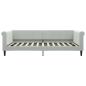 Preview: Tagesbett Ausziehbar mit Schubladen Hellgrau 100x200 cm Samt