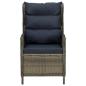 Preview: 9-tlg. Garten-Essgruppe mit Auflagen Poly Rattan Braun