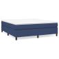 Preview: Boxspringbett mit Matratze Blau 160x200 cm Stoff